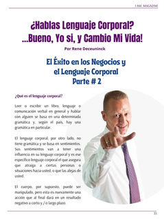 EL EXITO EN LOS NEGOCIOS Y EL LENGUAJE CORPORAL - PART #2