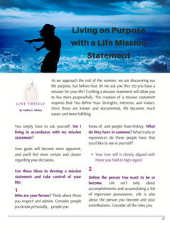 Living on Purpose with a Life Mission Statement