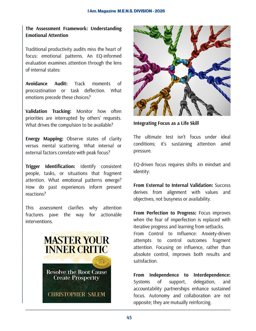 THE INNER GAME OF FOCUS: Why Emotional Intelligence Drives Peak Performance in High-Achieving Men - By Christopher Salem