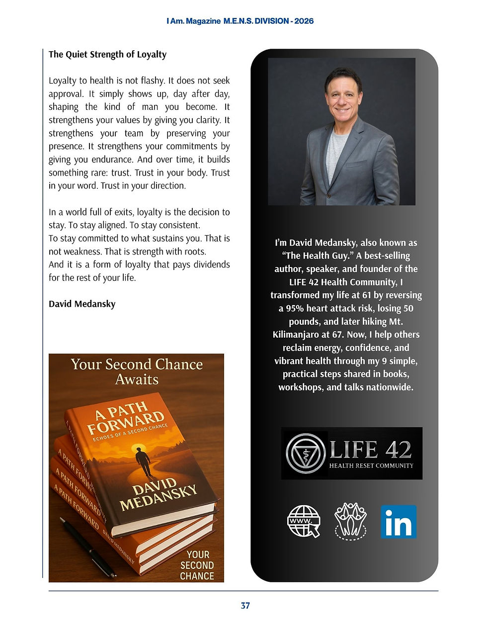 Loyalty to Health: STANDING BY WHAT SUSTAINS YOU - By David Medansky