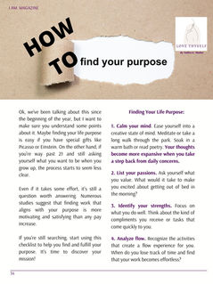 HOW TO FIND YOUR PURPOSE