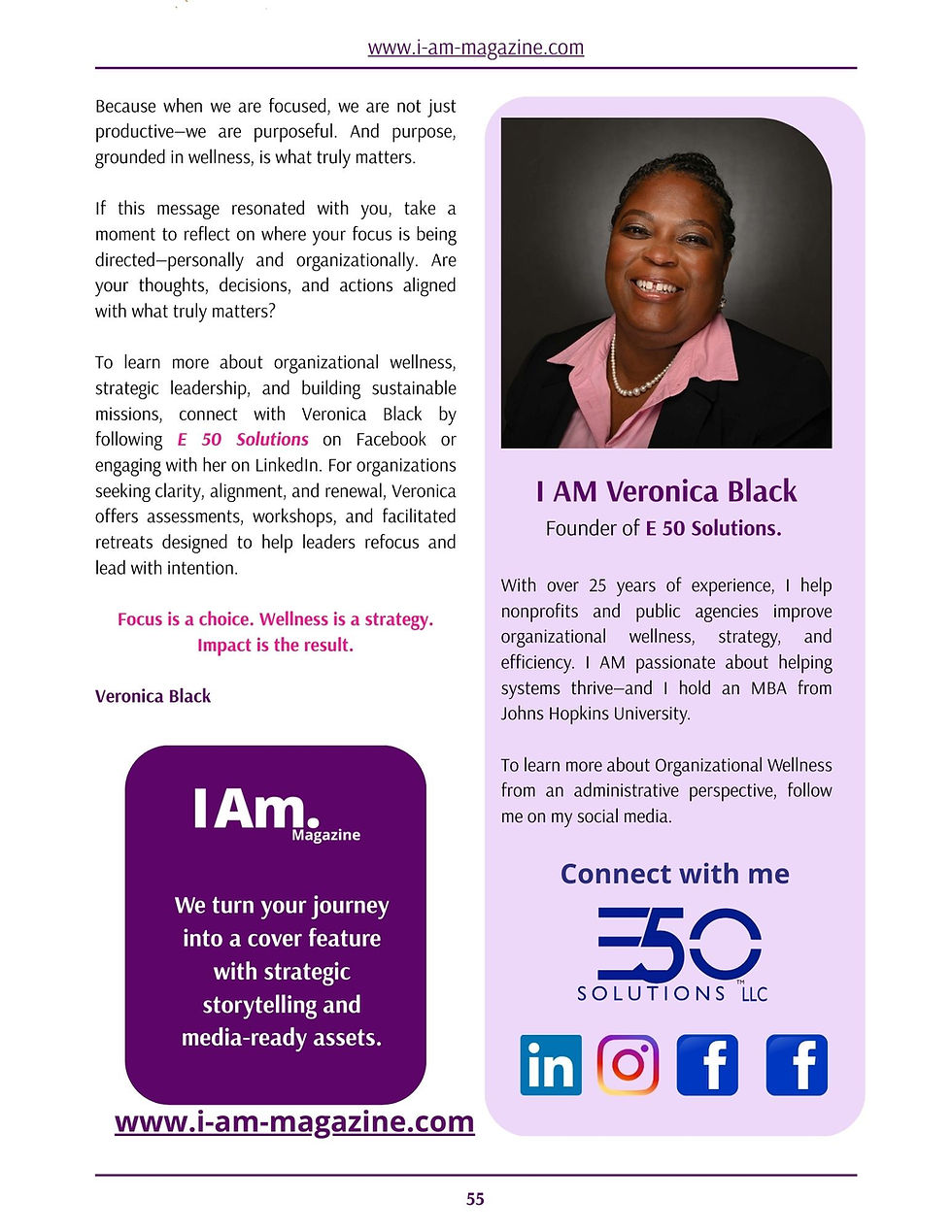 Focused Leadership, Healthy Organizations - Veronica Black