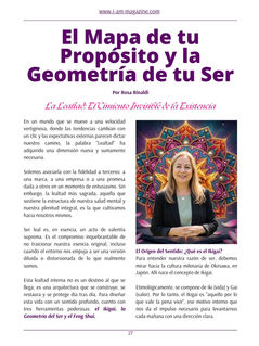 El Mapa de tu Propósito y la Geometría de tu Ser - Por Rosa Rinaldi
