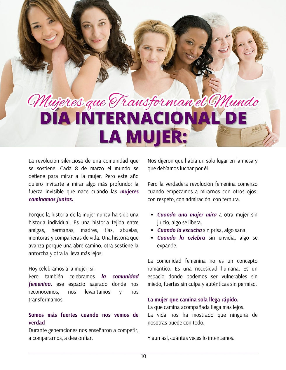 Mujeres que Transforman el Mundo - DÍA INTERNACIONAL DE LA MUJER