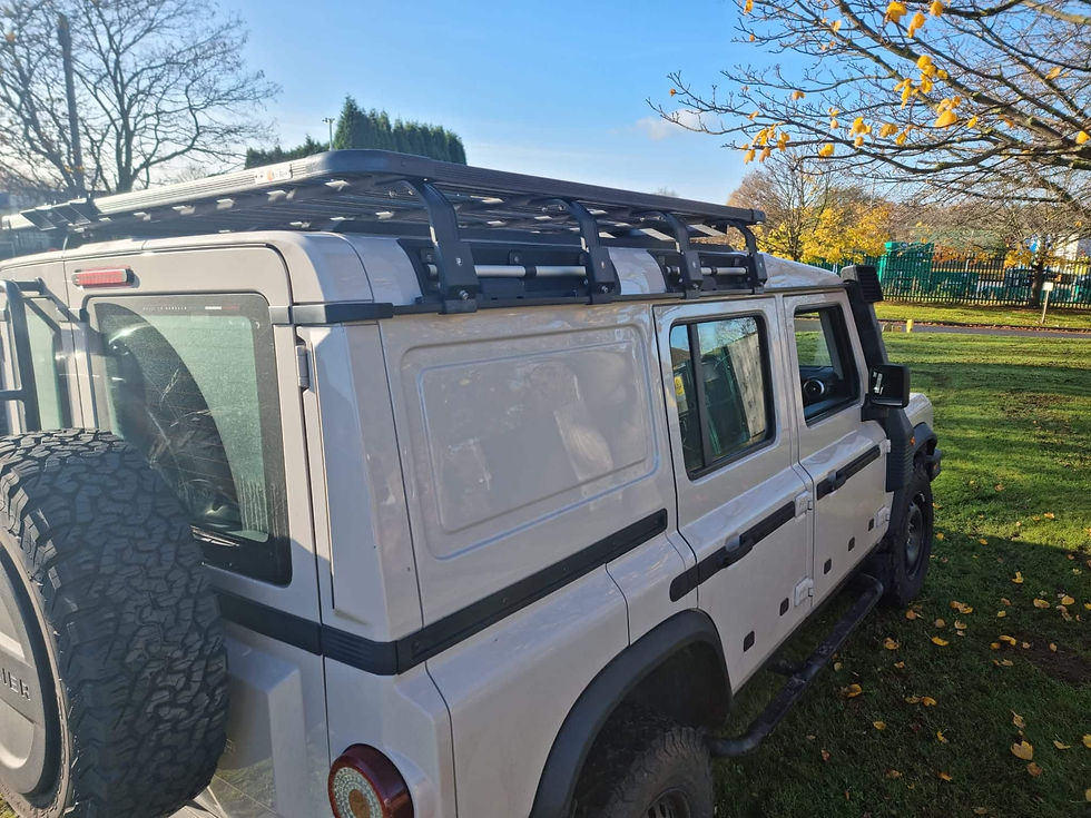Thumbnail: EEZI-AWN K9 roof rack on Ineos Grenadier