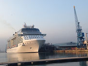 photo of a cruise ship in Southampton Docks taken from Mayflower Park