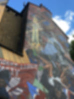 A section of the Cable Street Mural