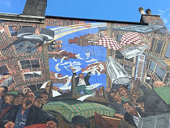 A section of the Cable Street Mural