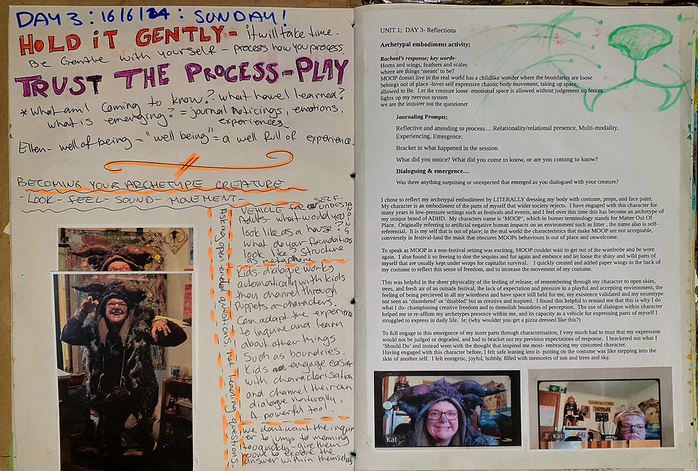 "U1 Journal Pages", Kat Coppock, mixed media, 2024