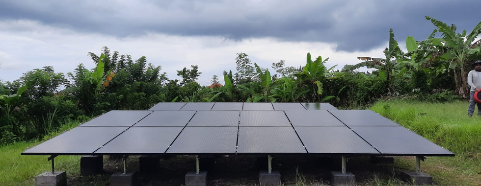 Ground-mounted on-grid solar system in East Bali.