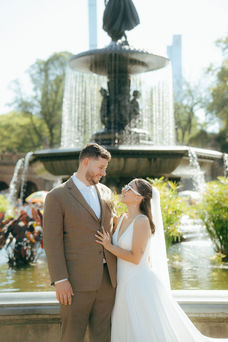 a couple at their nyc small wedding venues