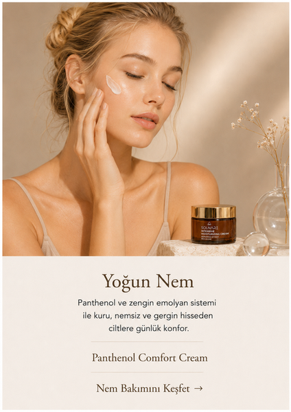 Kuru ve nemsiz ciltler için Solnare Panthenol Comfort Cream yoğun nem bakımı