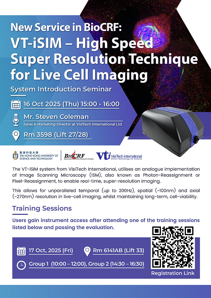 New Service in BioCRF: VT-iSIM – High Speed Super Resolution Technique ...