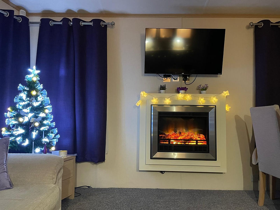 Ivy Caravan Hunstanton Norfolk Christmas Winter Dog Friendly Disabled Access Hire