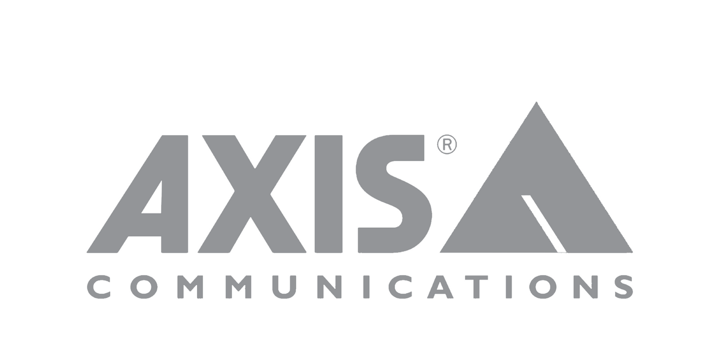 AXIS COMMUNICATIONS logo gray color on white background