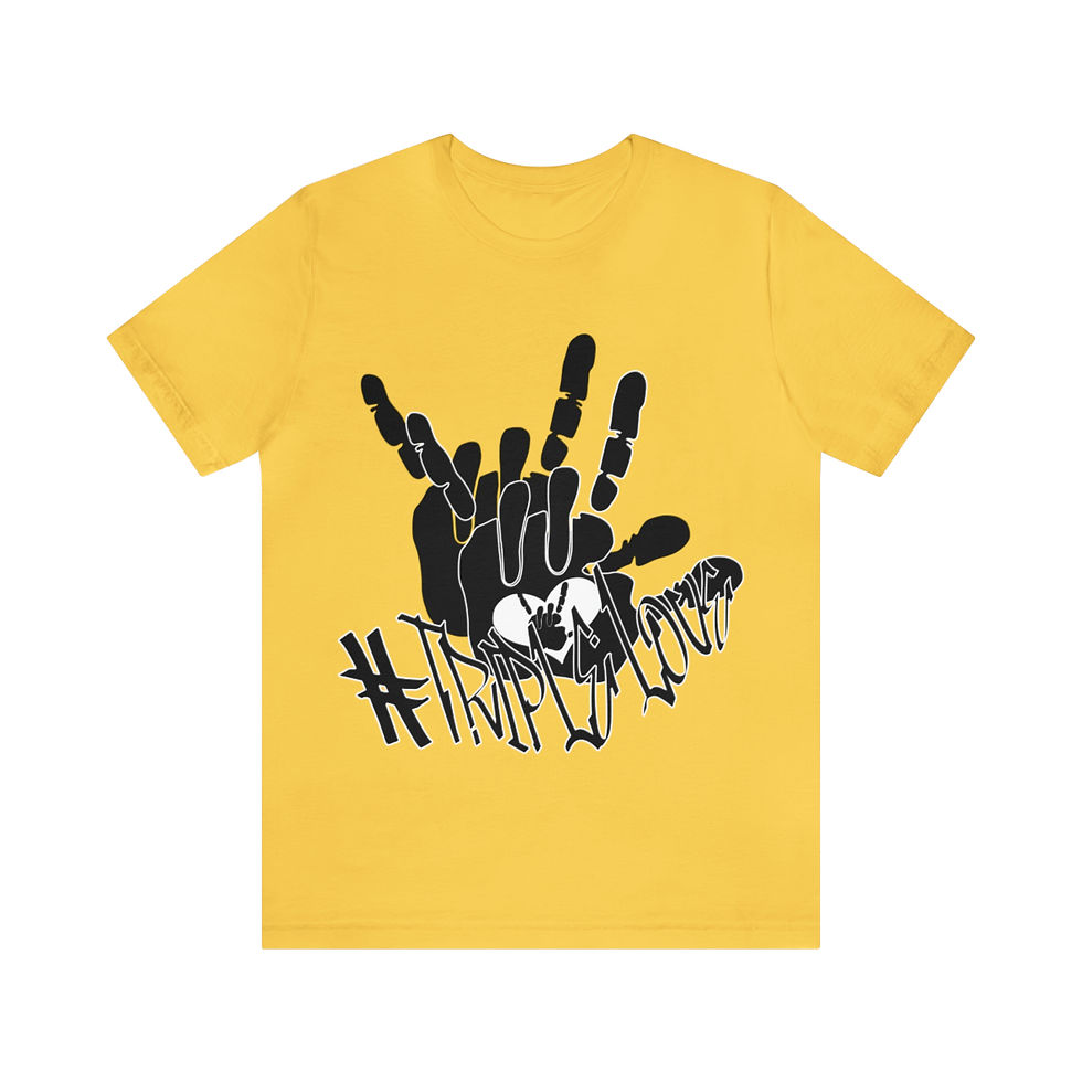 Thumbnail: Triple Love Unisex Jersey Short Sleeve Tee