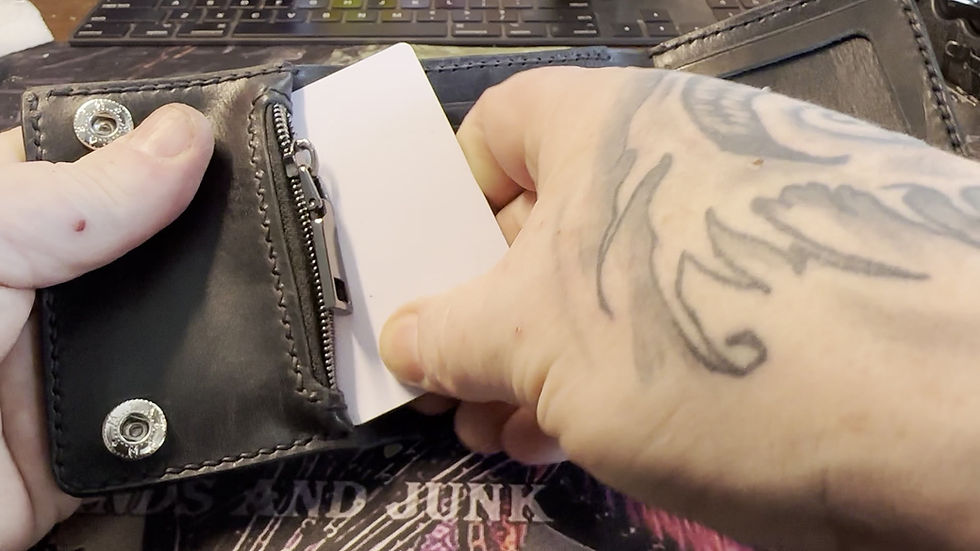 Thumbnail: 4.5 inch tri fold snap Biker wallet