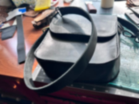 Leather messenger bag