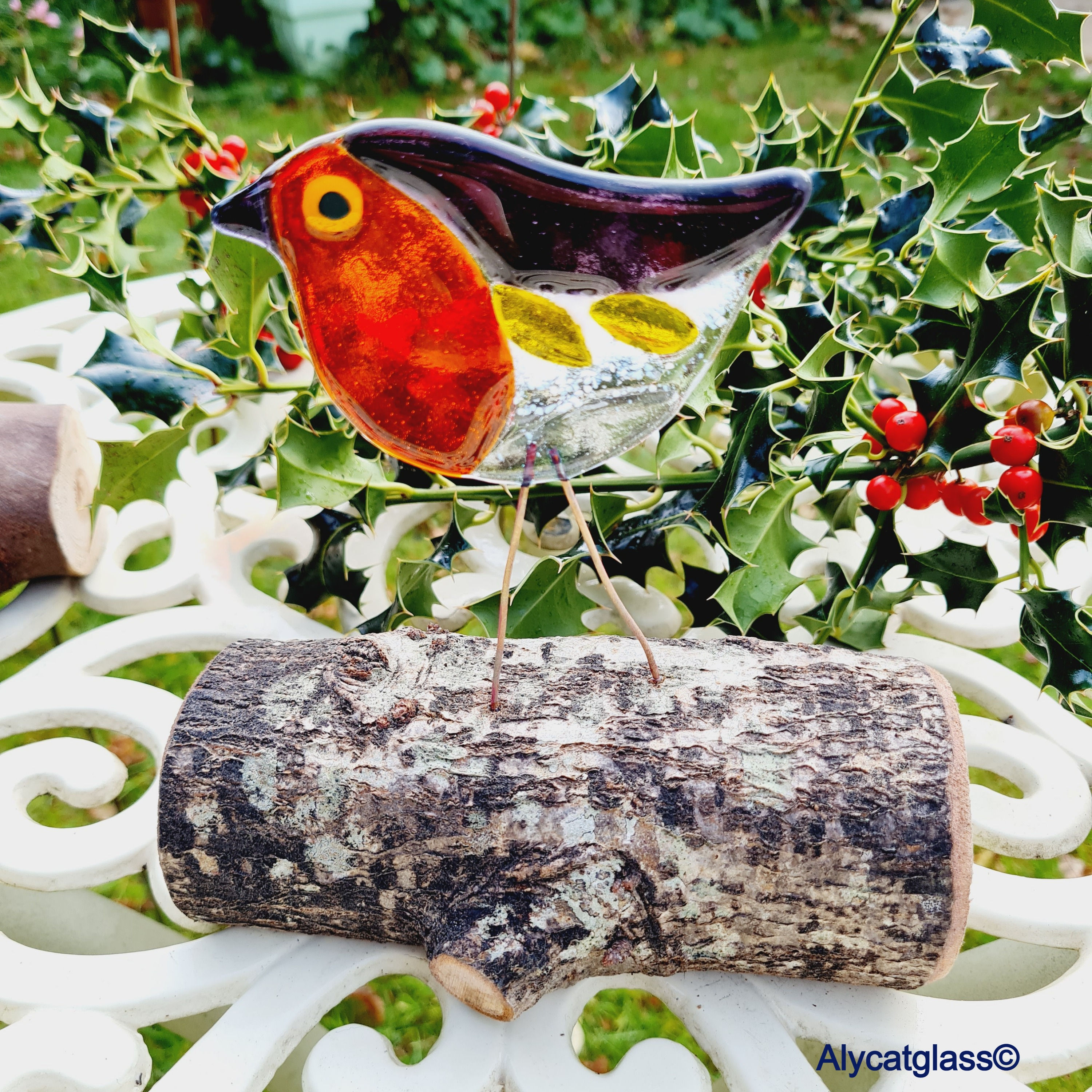 Transparent Glass Robin