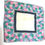 Thumbnail: Vintage blue and pink patterned handkerchief.   )J212)