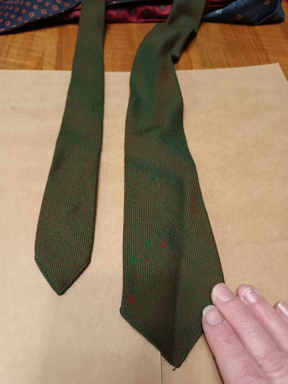 Thumbnail: Vintage 2 tone wool tie. (T37)