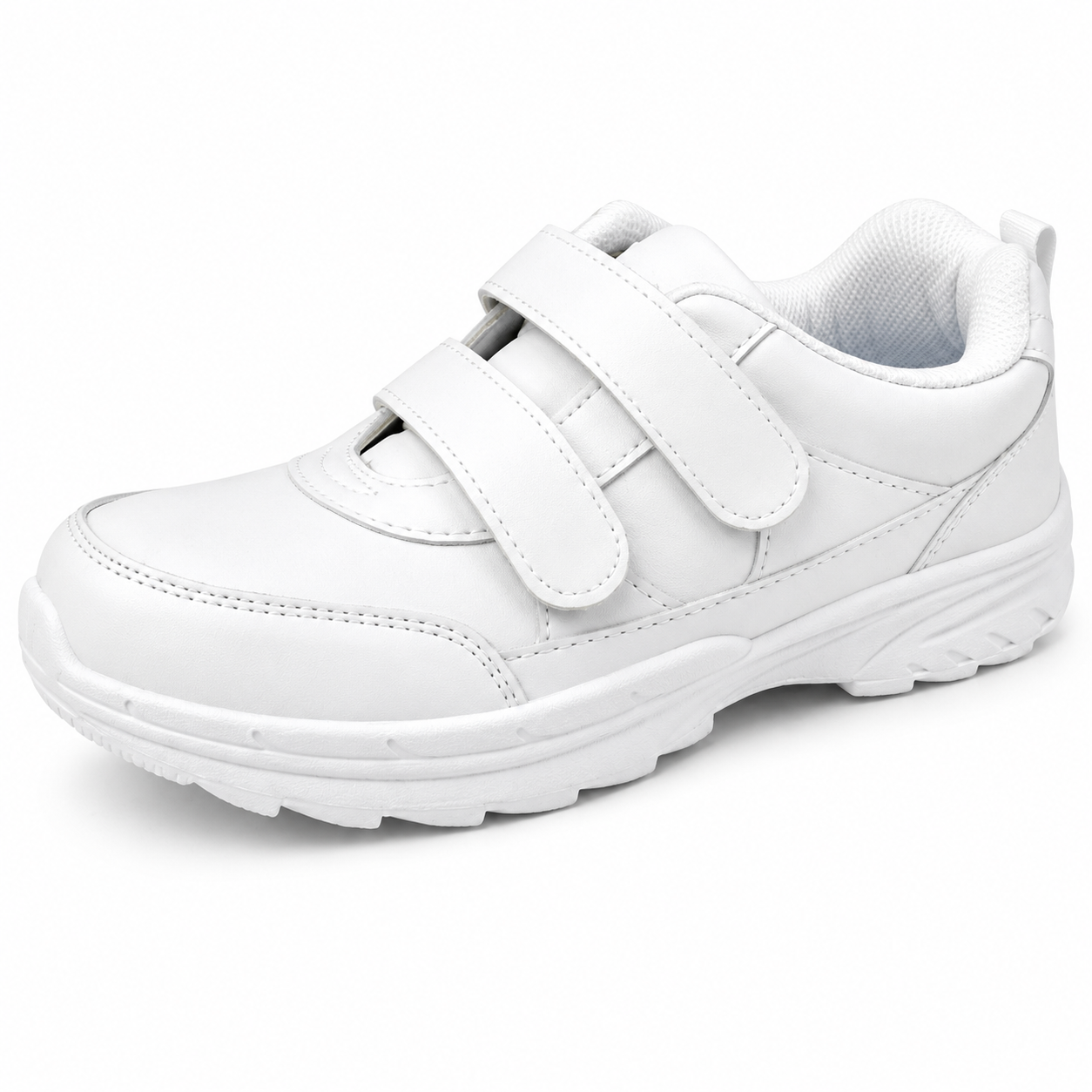 Checker 3102 School Shoes White