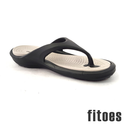 grey flip flops