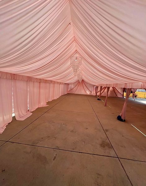 tent draping in Moreno Valley Perris tent rental Menifee Fontana Riverside pink canopies p