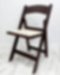 fruitwood resin chair for rent near me Riverside California dark brown chair rental garden