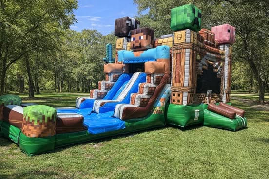 minecraft bounce house jumper rental in Moreno Valley Menifee Riverside