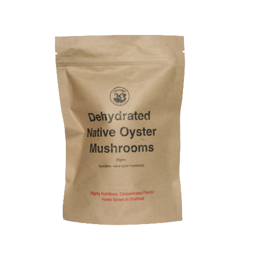 Mushrooms, Oyster, dehydrated, 25g eatlocal.nz