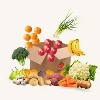 A box of fresh fruit & veges ready for delivery across the South Island