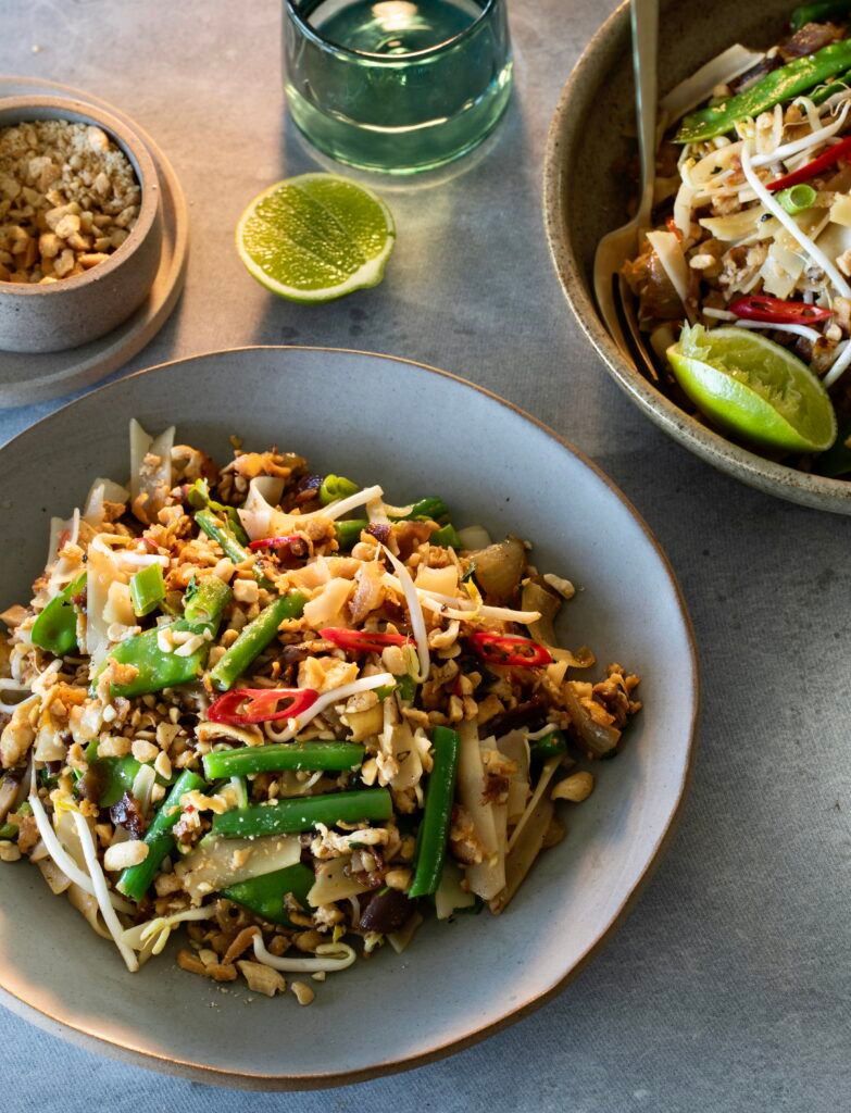 A dish of fresh Pad Thai