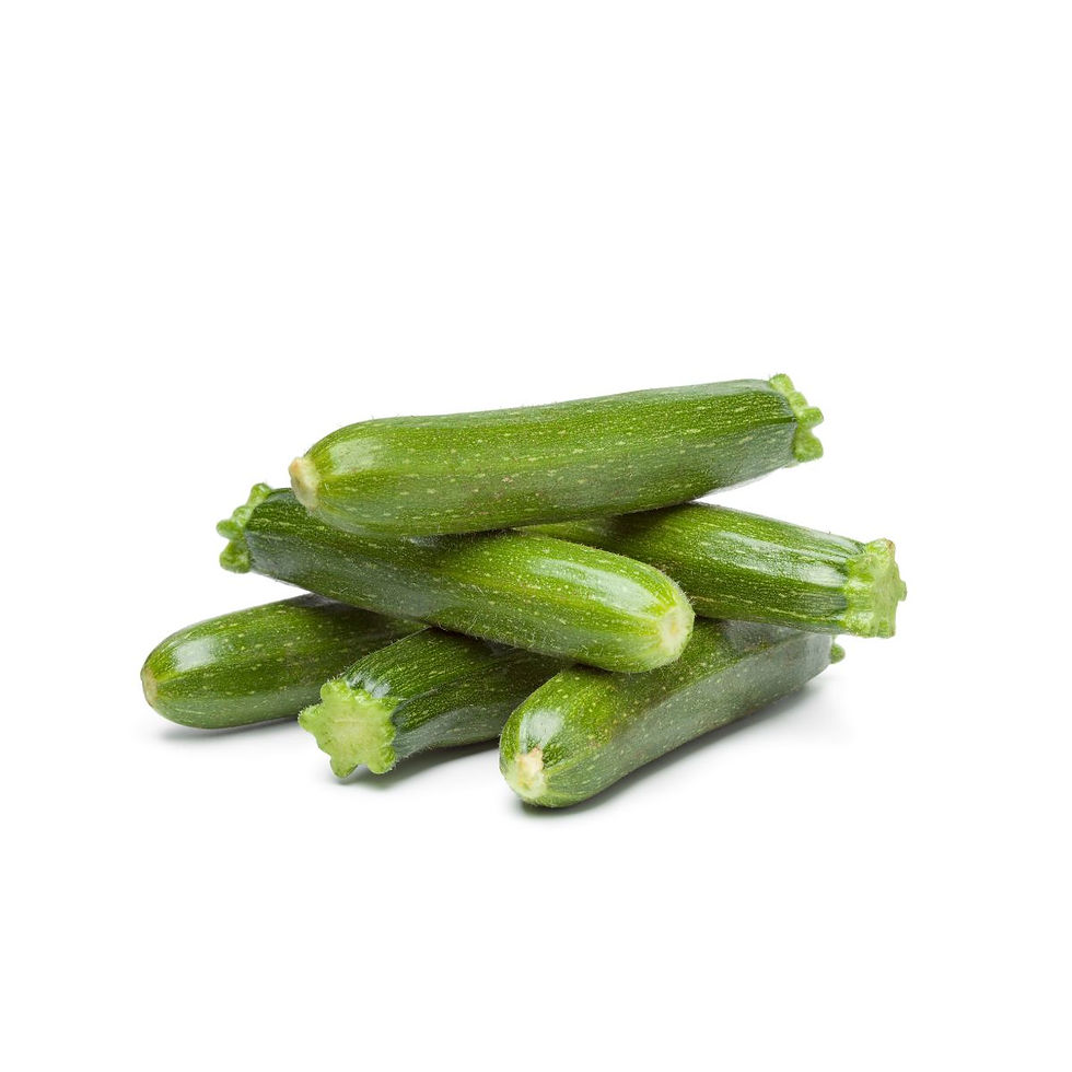 A bundle of fresh NZ-grown courgettes.