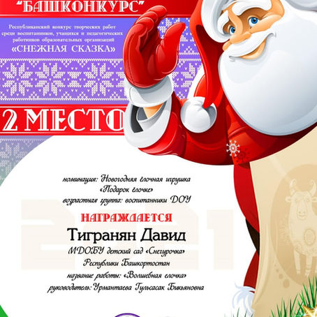 Тигранян Давид - победитель конкурса "Снежная сказка"