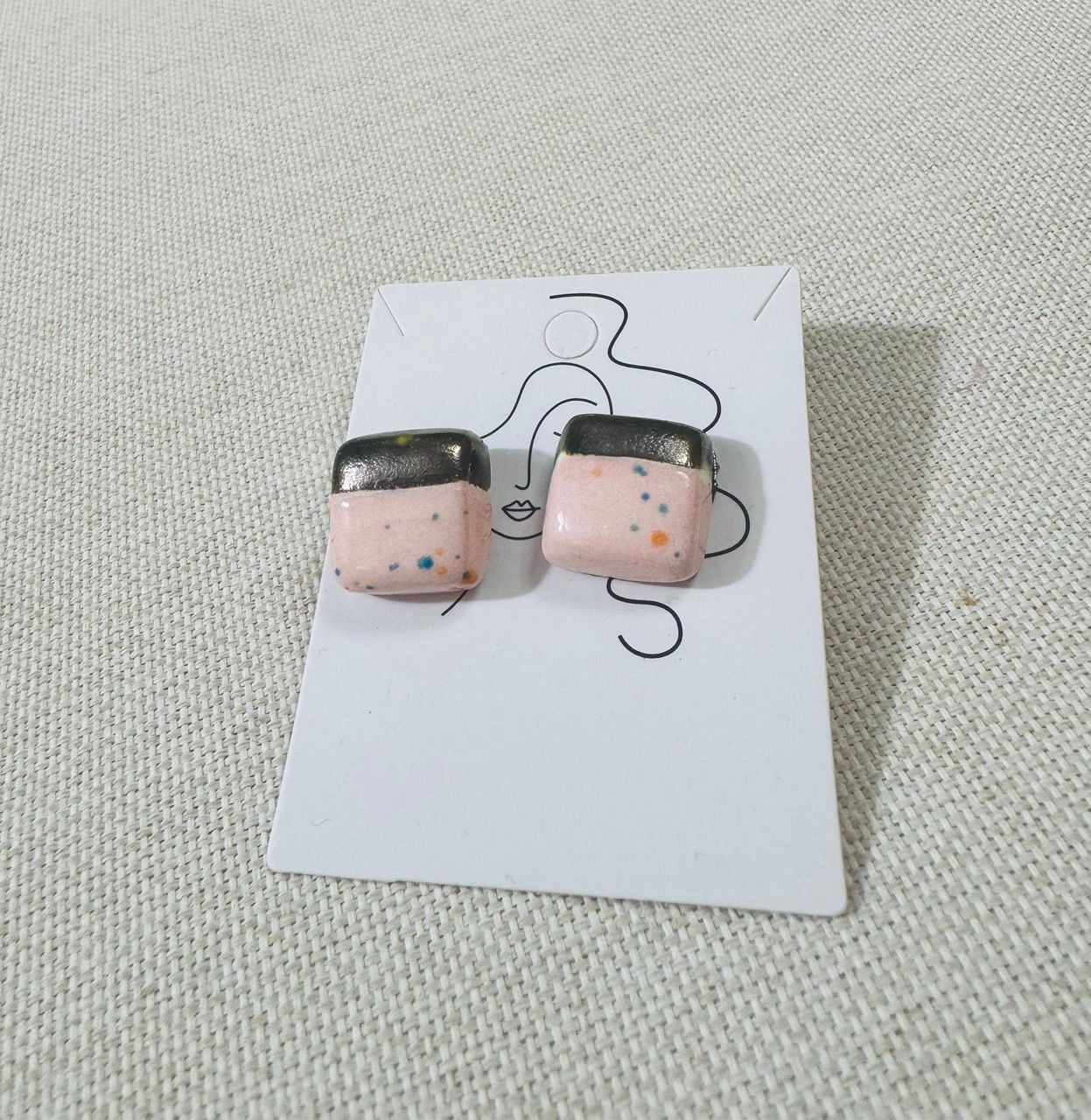 Moonlit Confetti Studs