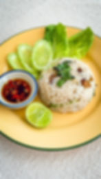 ข้าวผัดคะน้าขาเห็ด (มังสวิรัติ)