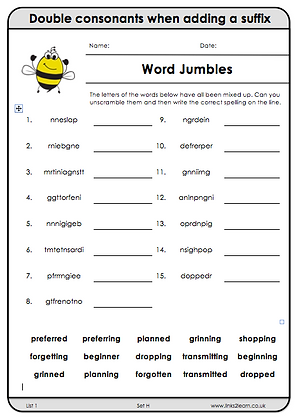 word jumbles - questions