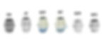 Six metal hydraulic fittings labeled: DIN, JIC, BSPT, NPT, BSPP, ORFS, on a white background, showcasing different thread types.