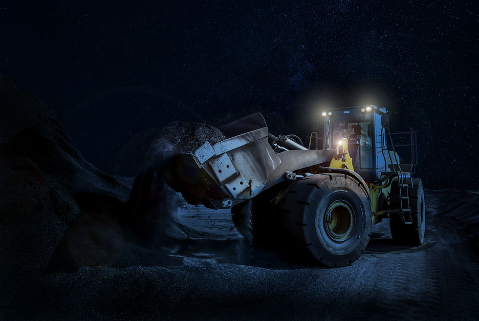 dumper-working-at-construction-site-at-night