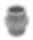 Metal threaded hydraulic fitting on a white background, showcasing a shiny gray surface and industrial design; no text present.