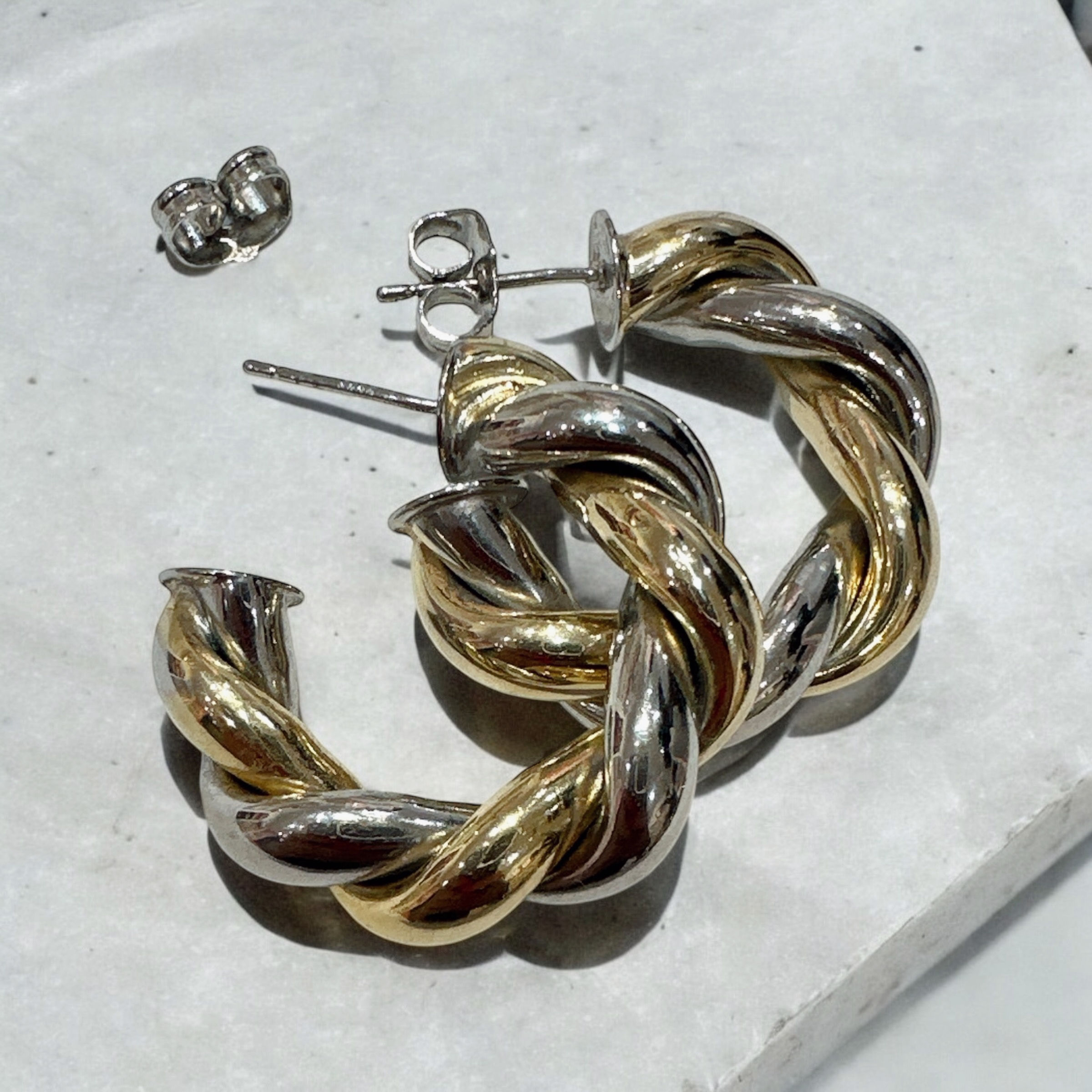 Çift renk vintage halka