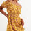 Thumbnail: Mini Dress With Shirred Detail in Yellow Ditsy Floral Print