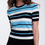 Thumbnail: Crew Neck Boxy Jumper With Multi Stripes in Blue