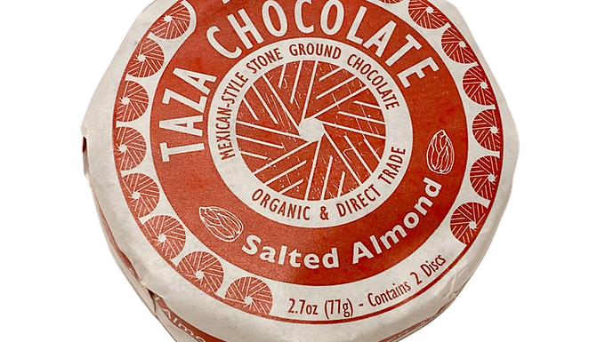 Organic Stone Ground Salted Almond 40% Dark Chocolate Discs by Taza Chocolate