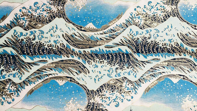 The Great Wave Off Kanagawa #16 Chiyogami Full Sheet (18 x 24 inch)