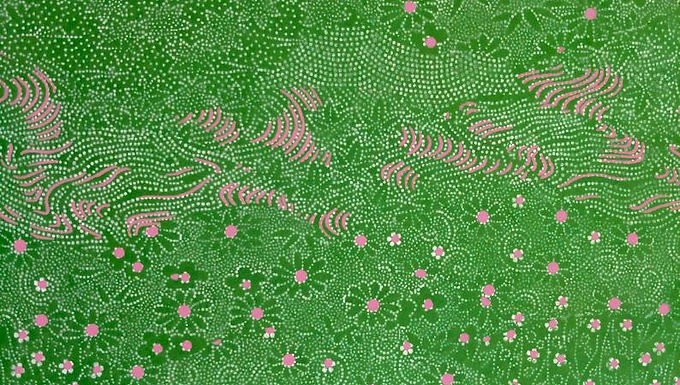 Green Dotted Floral Garden #20 Chiyogami Full Sheet (18 x 24 inch)