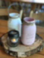 Painted or clear mason jars