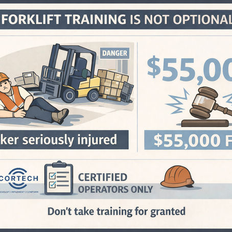 Construction firm fined $55,000 after untrained forklift operation leads to serious injury (Saskatchewan)