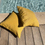Miniature : Housse coussin - Toile jaune pastel